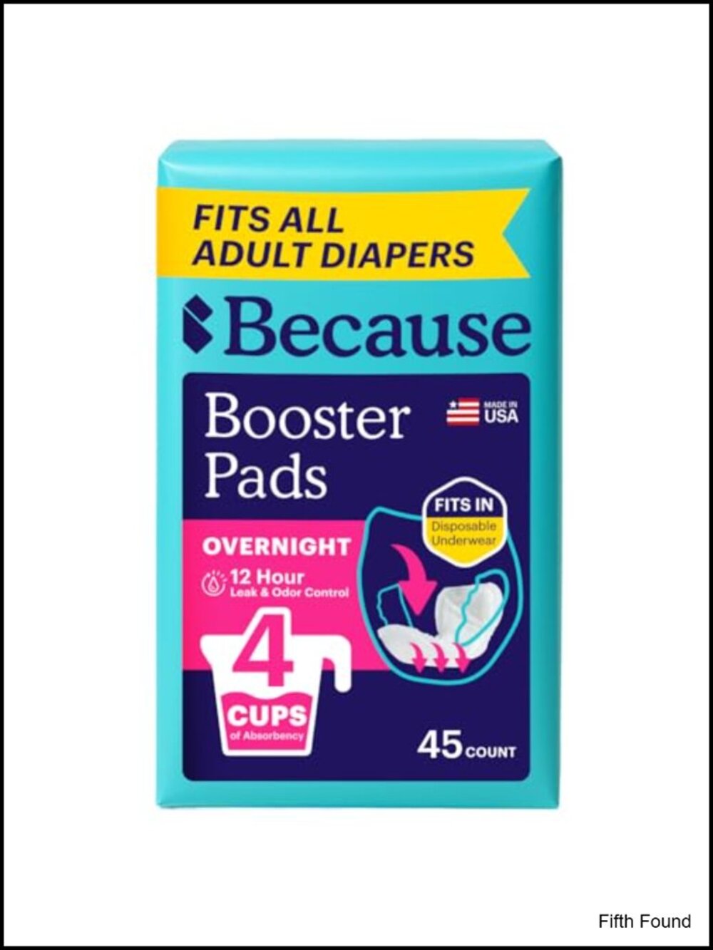 Incontinence Booster Pads - Extra Absorbency 45ct - Adult Diaper Liners